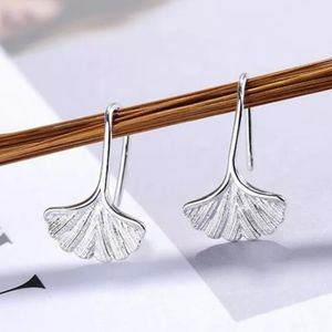 Leaf .925 Sterling Silver Adorable Earrings